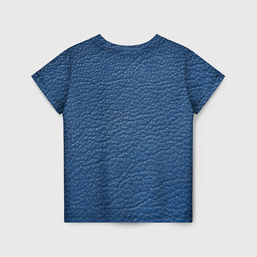 Детская футболка Текстура синей кожи / 3D-принт – фото 2