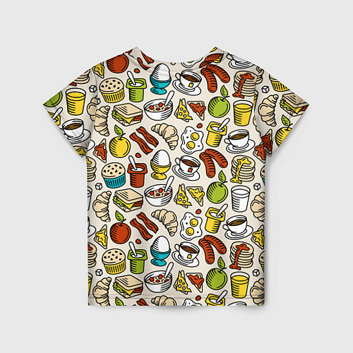 Детская футболка Завтрак - цветной / 3D-принт – фото 2