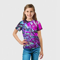 Футболка детская Жидкое буйство красок, цвет: 3D-принт — фото 2