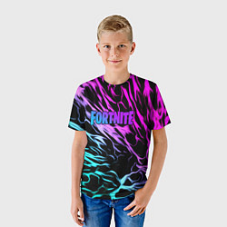 Футболка детская Fortnite neon uniform, цвет: 3D-принт — фото 2