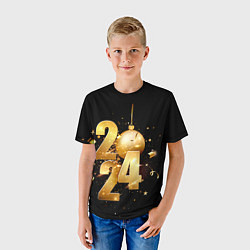 Футболка детская Новый 2024 год, цвет: 3D-принт — фото 2
