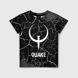 Футболка детская Quake glitch на темном фоне, цвет: 3D-принт