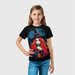 Футболка детская Ведьма с красными волосами, цвет: 3D-принт — фото 2