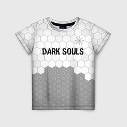 Детская футболка Dark Souls glitch на светлом фоне: символ сверху