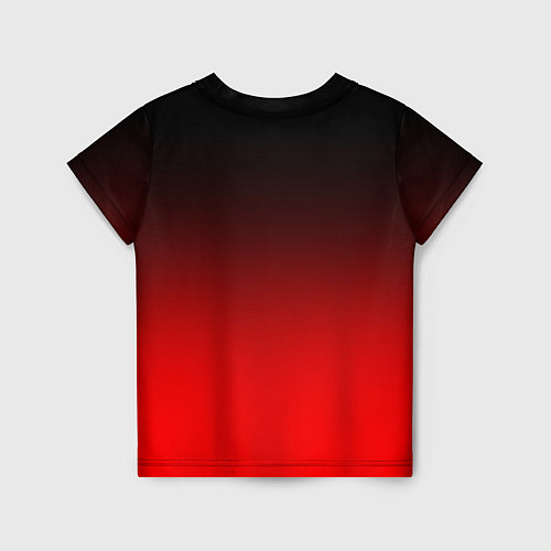 Детская футболка Градиент: от черного до ярко-красного / 3D-принт – фото 2