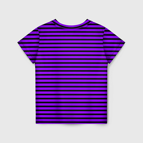 Детская футболка Фиолетовый в чёрную полоску / 3D-принт – фото 2