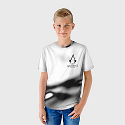 Футболка детская Assassins Creed logo texture, цвет: 3D-принт — фото 2