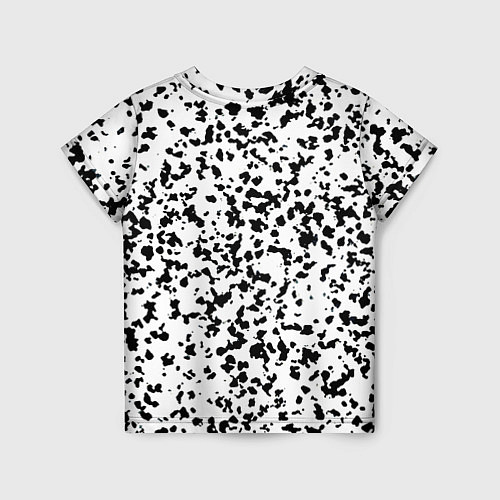 Детская футболка Пятнистый чёрно-белый паттерн / 3D-принт – фото 2