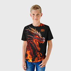 Футболка детская Огненный дракон 2024 год, цвет: 3D-принт — фото 2