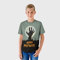 Футболка детская Halloween - рука мертвеца, цвет: 3D-принт — фото 2