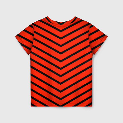 Детская футболка Линии стрелка красно-чёрный / 3D-принт – фото 2