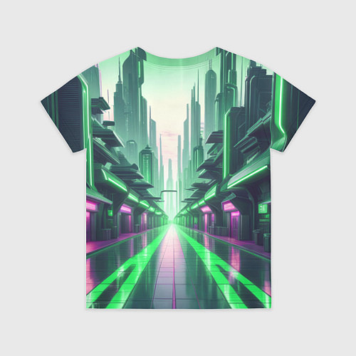 Детская футболка Неоновый зеленый дракон / 3D-принт – фото 2