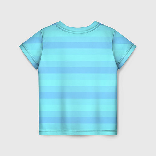 Детская футболка Ровные полосы небесный / 3D-принт – фото 2