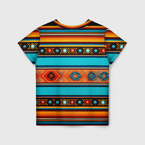Детская футболка Этнический принт в горизонтальную полоску / 3D-принт – фото 2