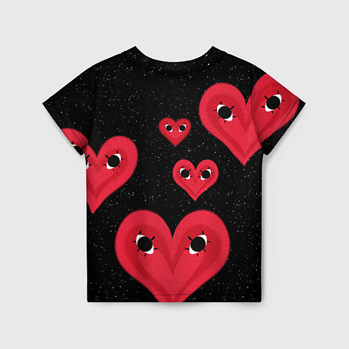 Детская футболка Космические сердца / 3D-принт – фото 2
