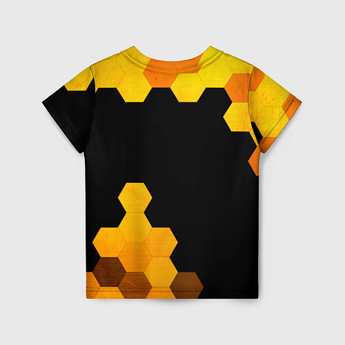 Детская футболка Among Us - gold gradient вертикально / 3D-принт – фото 2