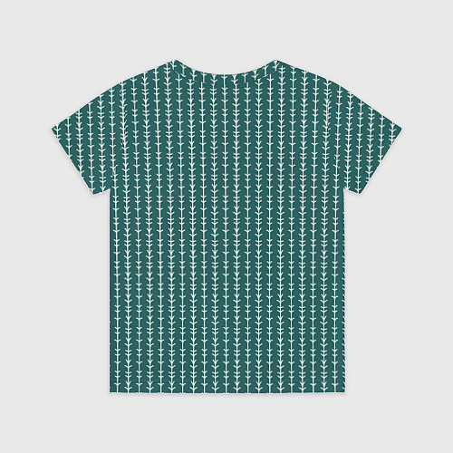 Детская футболка Зелёно-морской в полоску / 3D-принт – фото 2