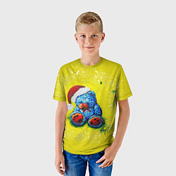 Футболка детская Плюшевый Санта Клаус, цвет: 3D-принт — фото 2