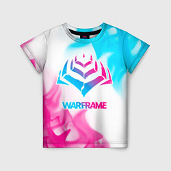 Футболка детская Warframe neon gradient style, цвет: 3D-принт