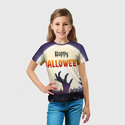 Футболка детская Кладбище хэллоуин, цвет: 3D-принт — фото 2