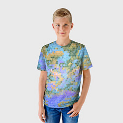 Футболка детская Разноцветный витраж, цвет: 3D-принт — фото 2