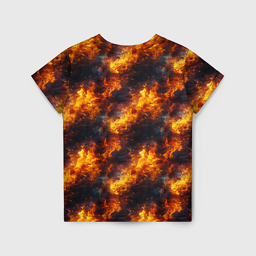 Детская футболка Пламя огня паттерн / 3D-принт – фото 2