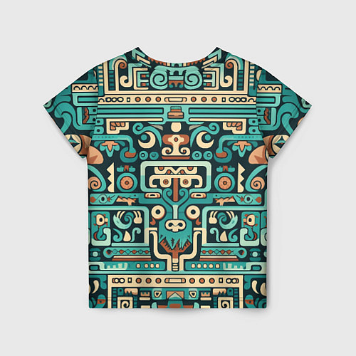 Детская футболка Абстрактный паттерн в ацтекском стиле / 3D-принт – фото 2