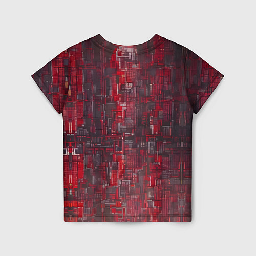 Детская футболка Красный металл модерн / 3D-принт – фото 2