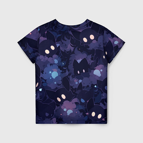 Детская футболка Фиолетовые котики / 3D-принт – фото 2