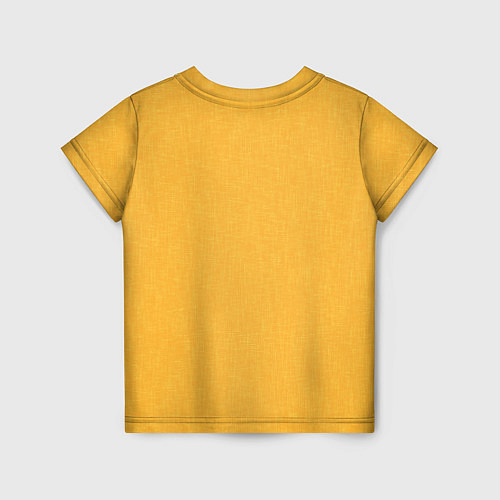 Детская футболка Жёлтый однотонный текстура / 3D-принт – фото 2