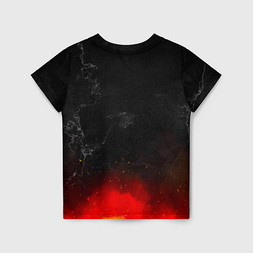 Детская футболка Максим в стиле Металлика - огонь и искры / 3D-принт – фото 2
