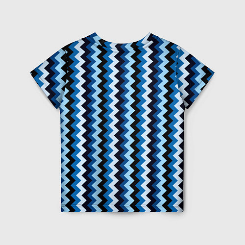 Детская футболка Ломаные полосы синий / 3D-принт – фото 2