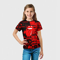 Футболка детская Rolling Stones logo групп, цвет: 3D-принт — фото 2