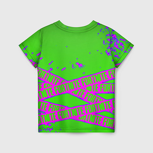 Детская футболка Fortnite неоновые краски / 3D-принт – фото 2