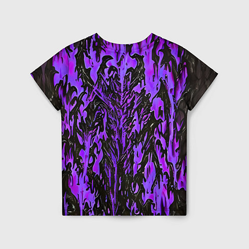 Детская футболка Демонический доспех фиолетовый / 3D-принт – фото 2