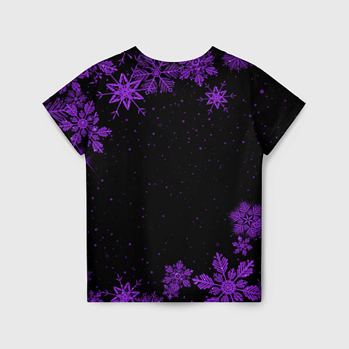 Детская футболка Новогодняя Анастасия на темном фоне / 3D-принт – фото 2