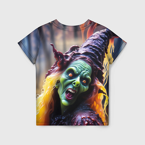 Детская футболка Портрет ужасной восковой ведьмы / 3D-принт – фото 2