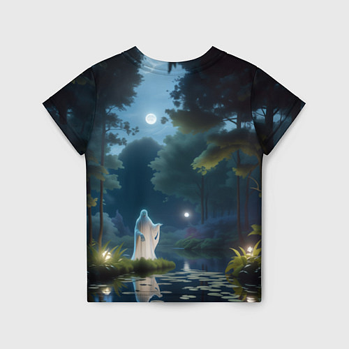 Детская футболка Одинокий призрак в лесу / 3D-принт – фото 2