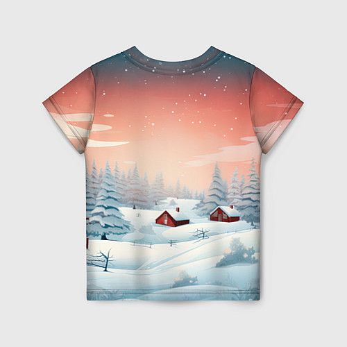 Детская футболка Погружение в зимнюю атмосферу / 3D-принт – фото 2