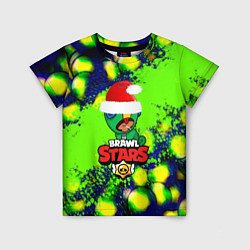 Футболка детская Brawl stars leon green color, цвет: 3D-принт