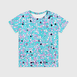 Детская футболка Мозаика розово-голубая