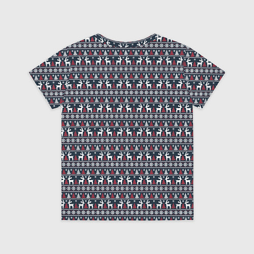 Детская футболка Новогодние олени с елочками / 3D-принт – фото 2