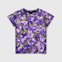 Футболка детская Маленькие фиолетовые треугольники, цвет: 3D-принт