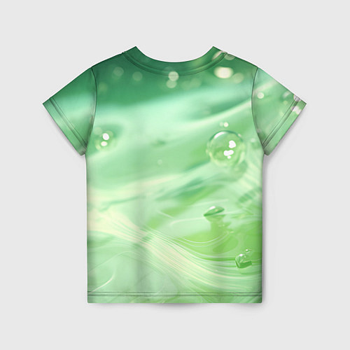 Детская футболка Зеленая вода с пузырями / 3D-принт – фото 2