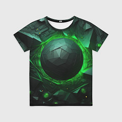 Детская футболка Абстрактная гармония зеленого