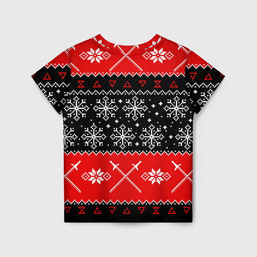 Детская футболка The Witcher christmas sweater / 3D-принт – фото 2