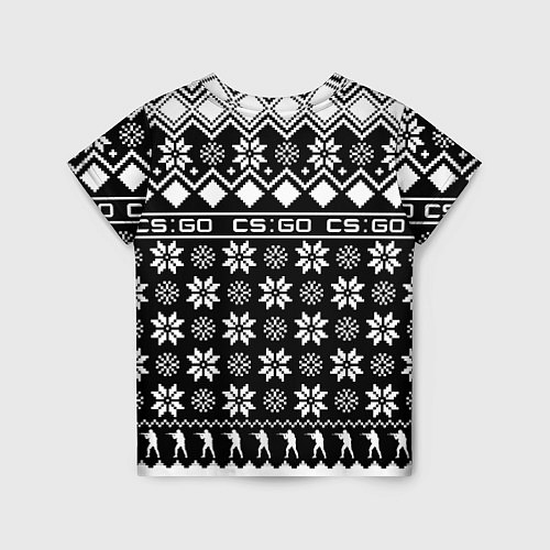 Детская футболка CS GO christmas sweater / 3D-принт – фото 2