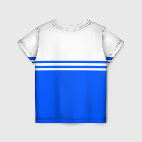 Детская футболка Вольво - две синии полосы / 3D-принт – фото 2