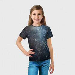 Футболка детская Темное космическое звездное небо, цвет: 3D-принт — фото 2