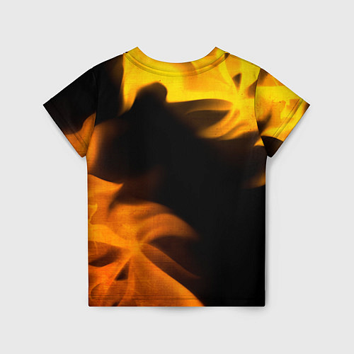 Детская футболка PUBG - gold fire gradient / 3D-принт – фото 2